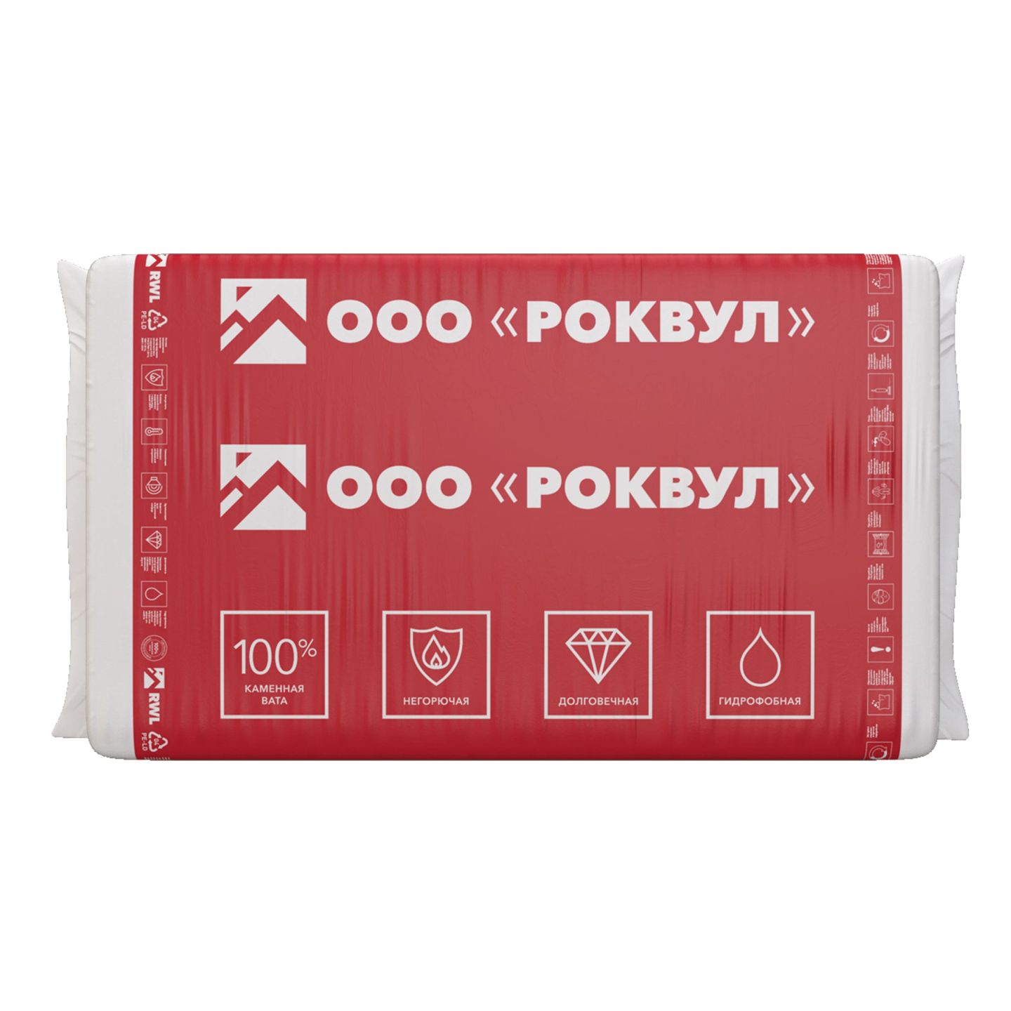 Утеплитель Rockwool КАРКАС Баттс базальтовая плита 1000х600х100мм